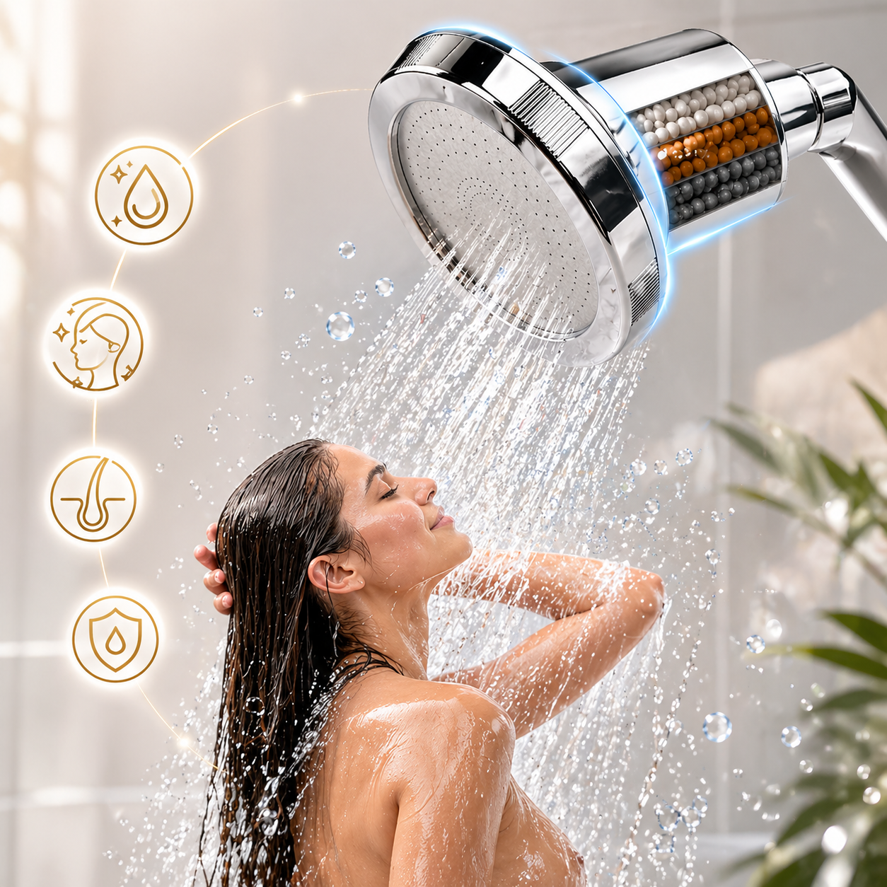 Top Mount Filtered Showerhead